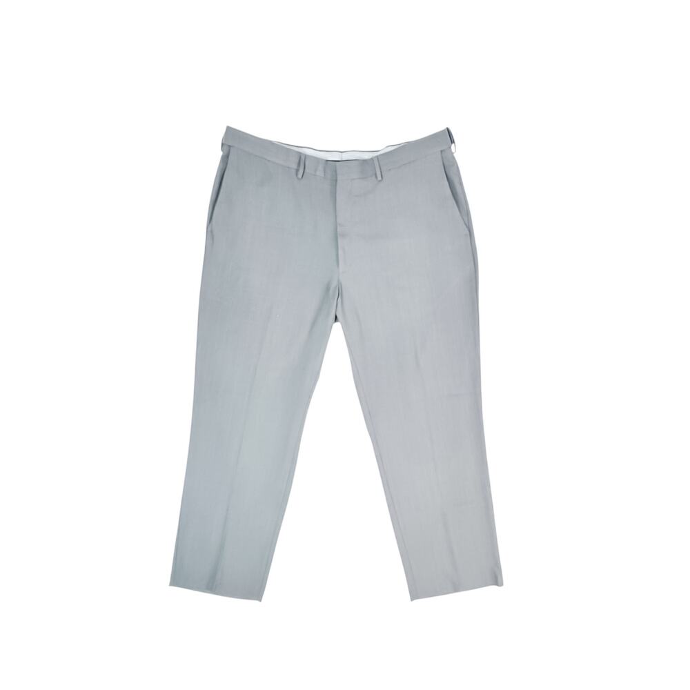 Haggar Men's 40x30 Gray Dress Slacks Classic Fit Flat Front Polyester